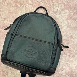 Coach Dark Green and Black Backpack